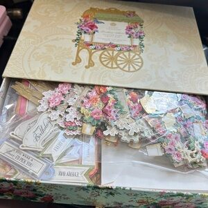 2023 Anna Griffin Flower Cart Easel Die Finishing School Craft Box NEW AG1564